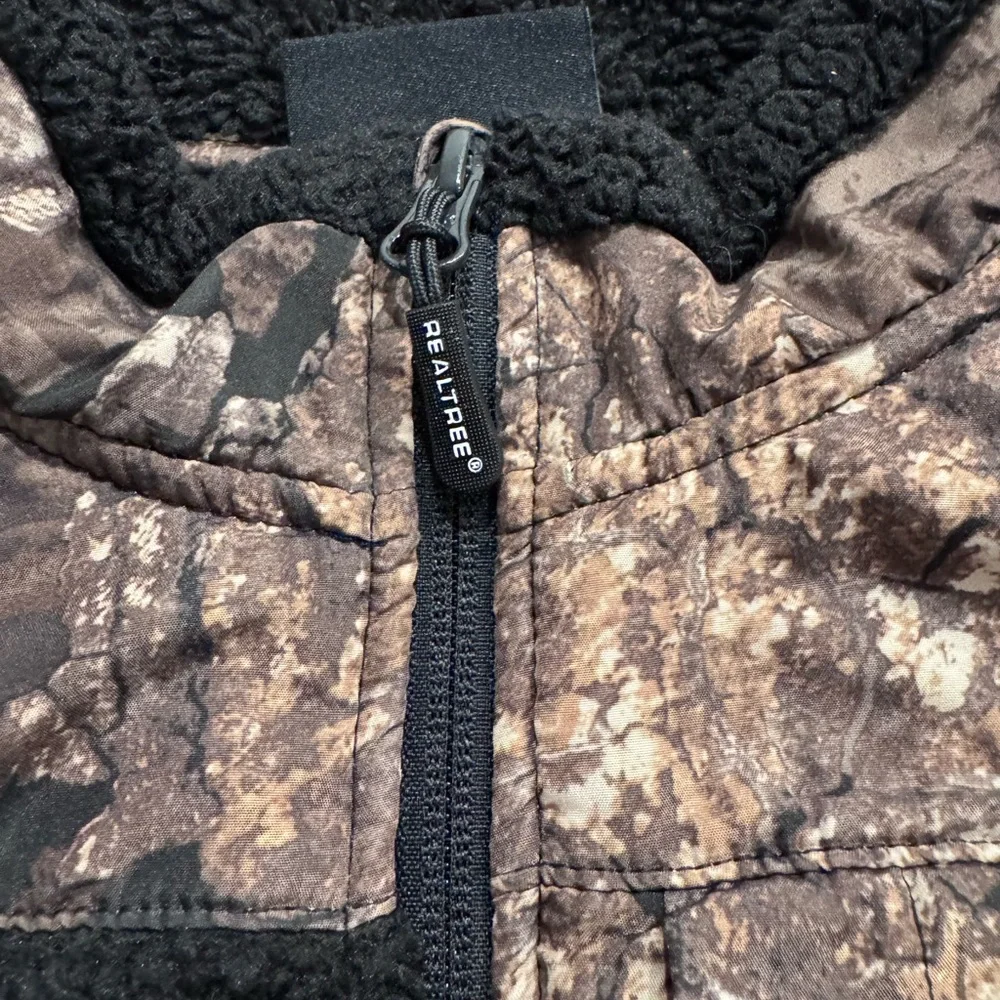 Realtree Camo Sherpa Fleece 1/4 Zip Pullover Jacket - Small - Picture 6 of 11